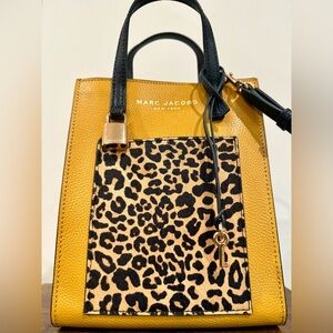 ✨🐆 Marc Jacobs New York Mustard Yellow & Black | Micro Mini Leather Tote
